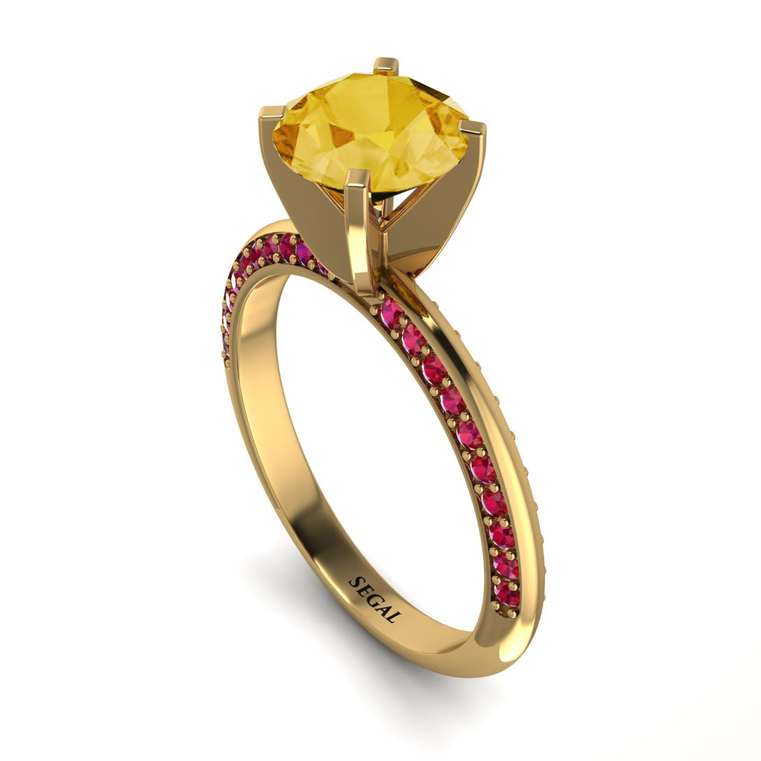 Classic Citrine Ring With A Twist - Leilani No. 610