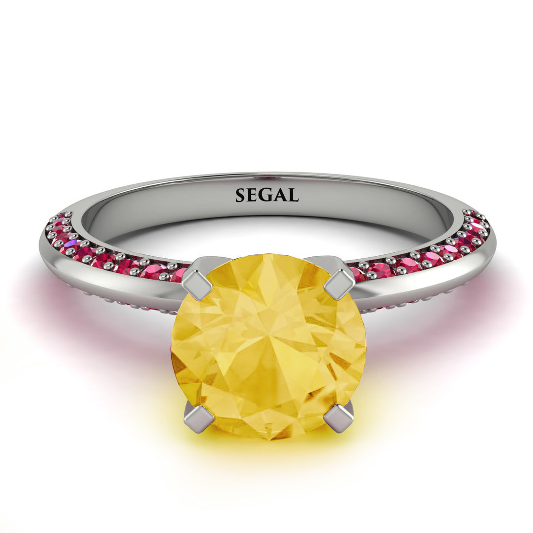 Classic Citrine Ring With A Twist - Leilani No. 612