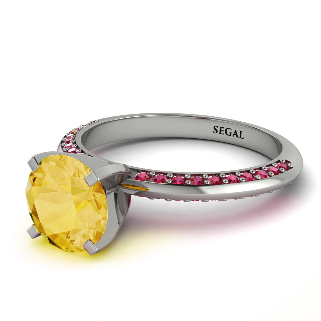 Classic Citrine Ring With A Twist - Leilani No. 612