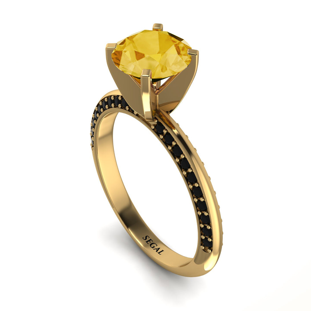 Classic Citrine Ring With A Twist - Leilani No. 607