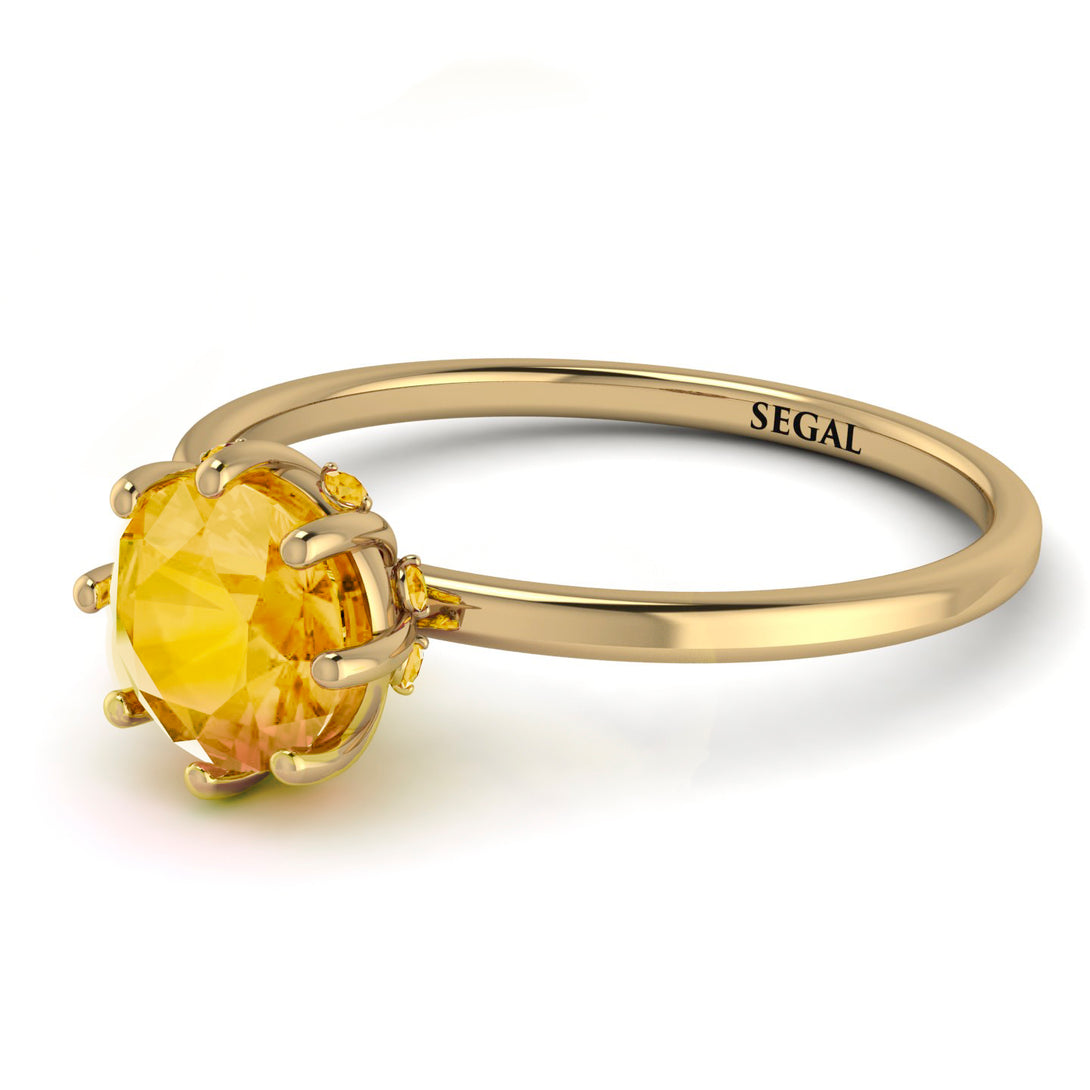 Classic Citrine Ring With Hidden Stones - Elliana No. 601