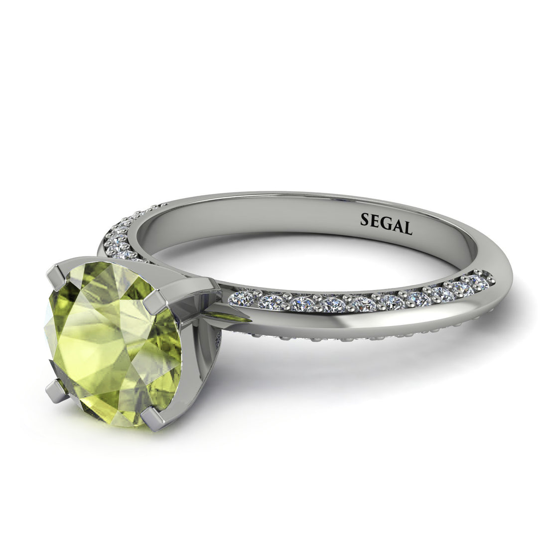 Classic Peridot Ring With A Twist - Leilani No. 703
