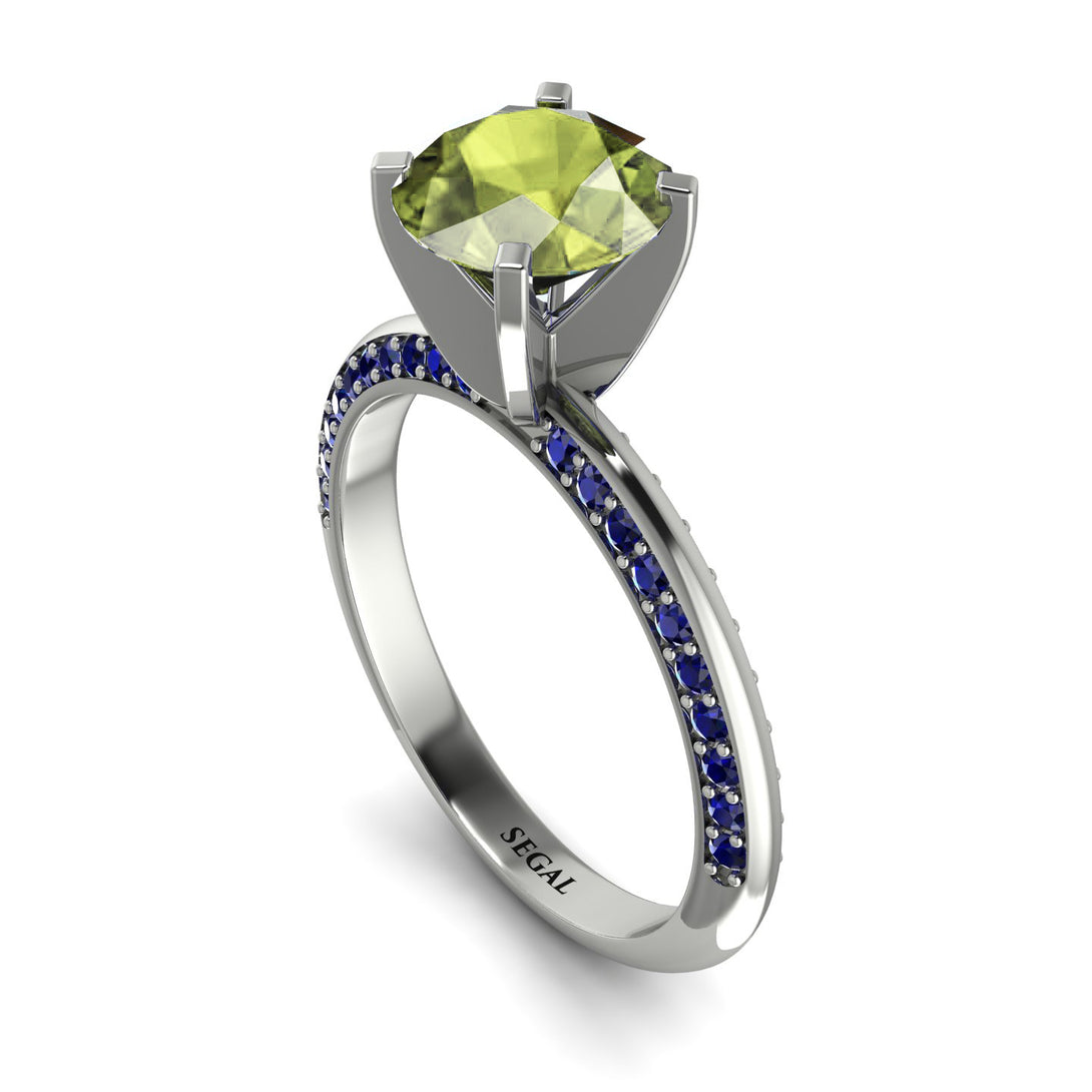 Classic Peridot Ring With A Twist - Leilani No. 715
