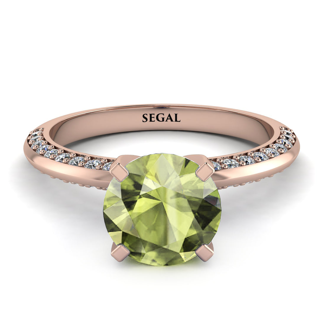 Classic Peridot Ring With A Twist - Leilani No. 702
