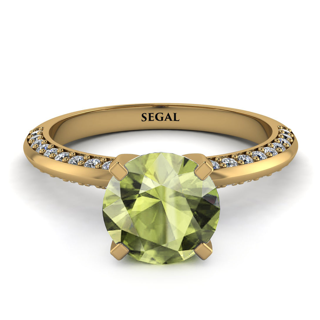 Classic Peridot Ring With A Twist - Leilani No. 701