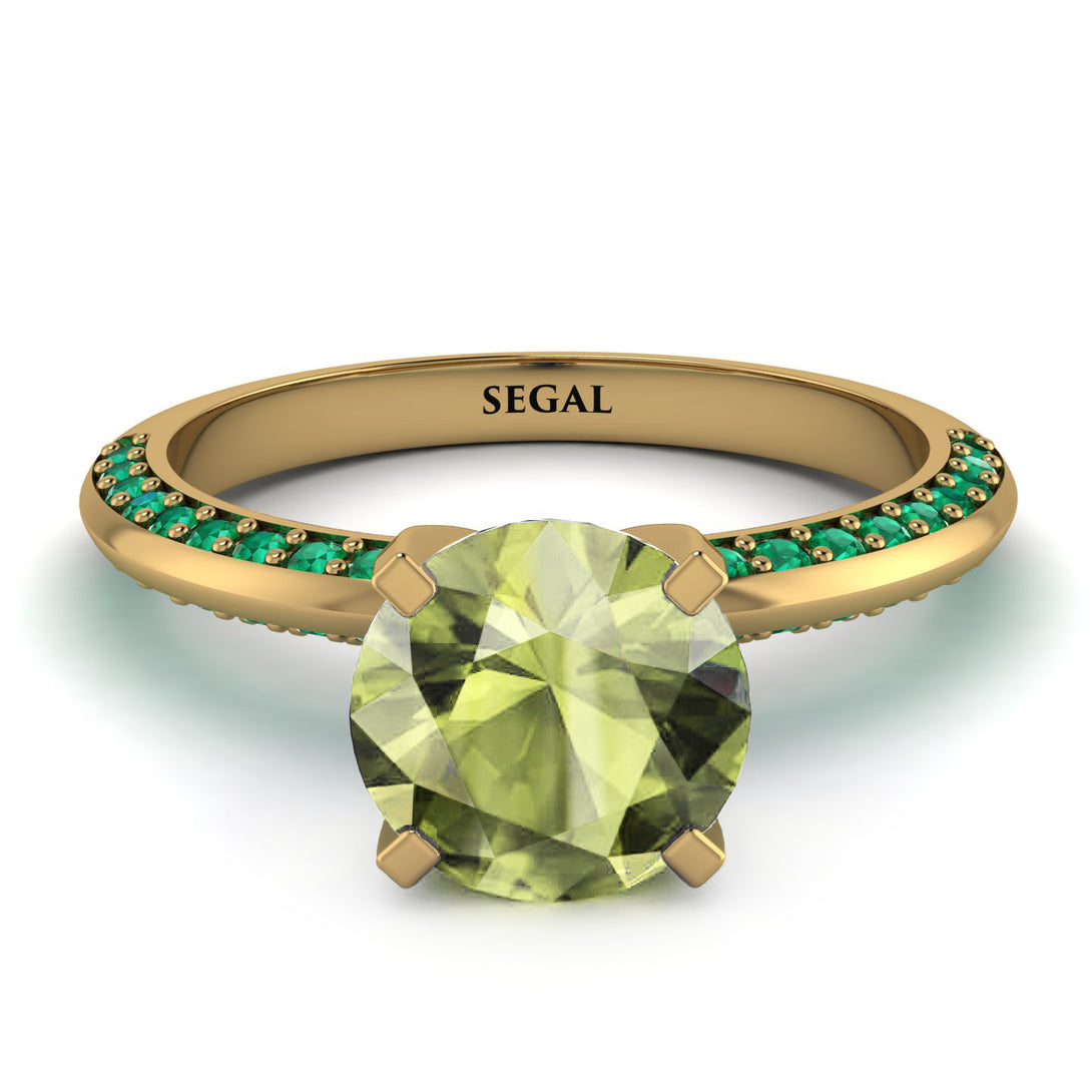 Classic Peridot Ring With A Twist - Leilani No. 704