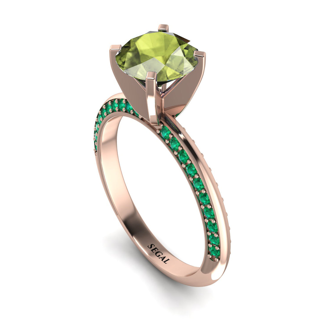 Classic Peridot Ring With A Twist - Leilani No. 705