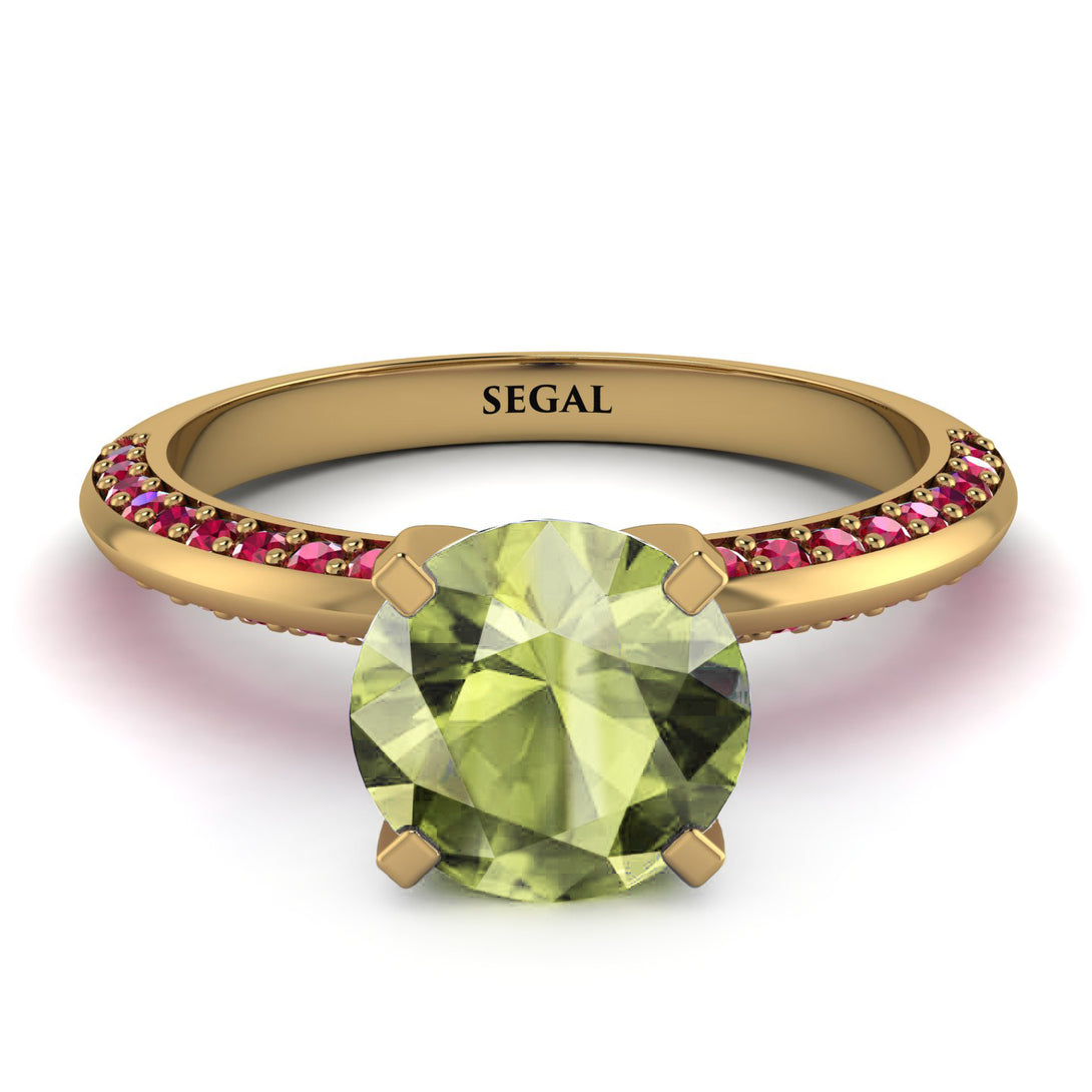Classic Peridot Ring With A Twist - Leilani No. 710