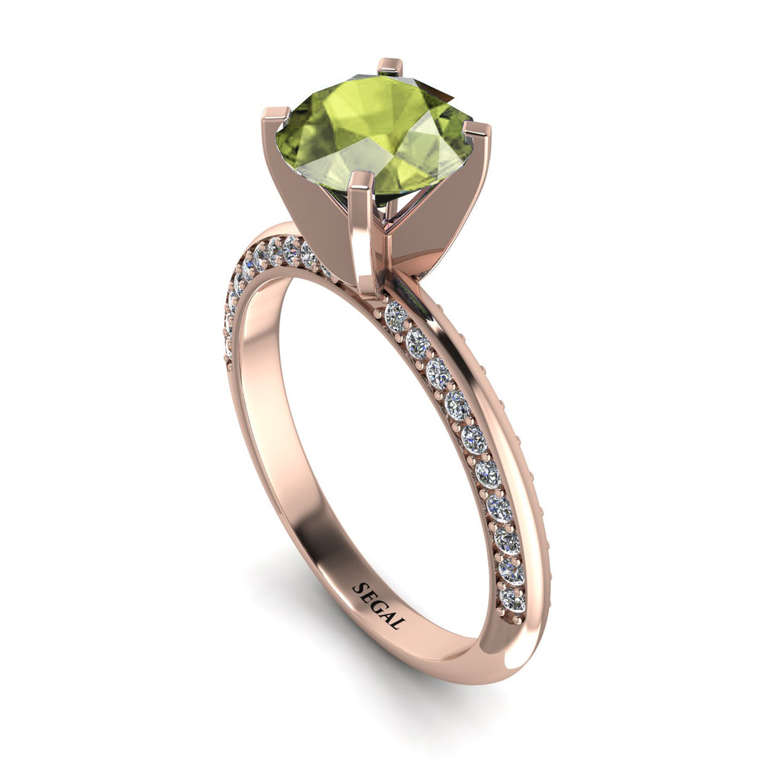 Classic Peridot Ring With A Twist - Leilani No. 702