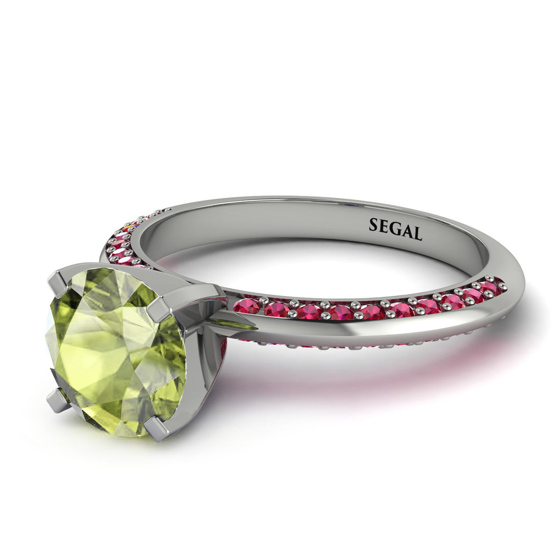 Classic Peridot Ring With A Twist - Leilani No. 712