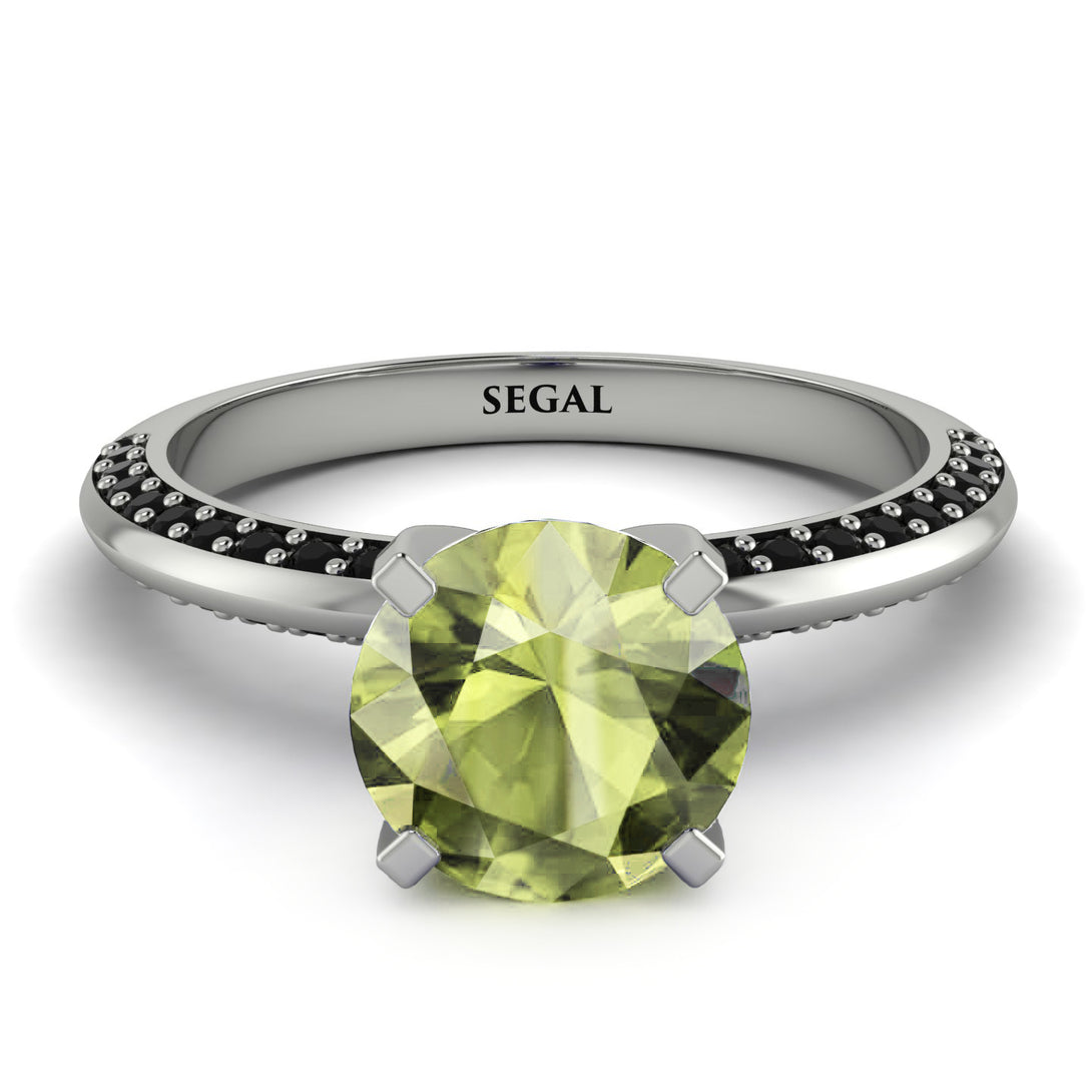 Classic Peridot Ring With A Twist - Leilani No. 709