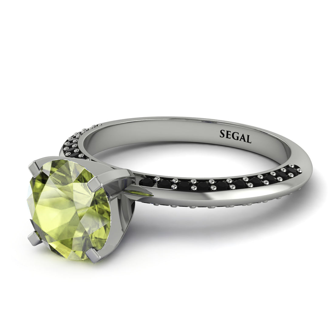 Classic Peridot Ring With A Twist - Leilani No. 709