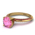 Classic Pink Moissanite Ring With A Twist - Leilani No. 810