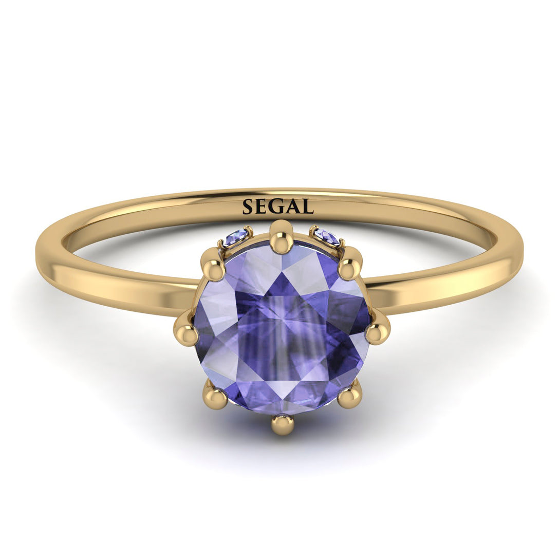 Classic Tanzanite Ring With Hidden Stones - Elliana No. 201