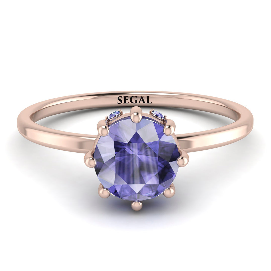 Classic Tanzanite Ring With Hidden Stones - Elliana No. 202