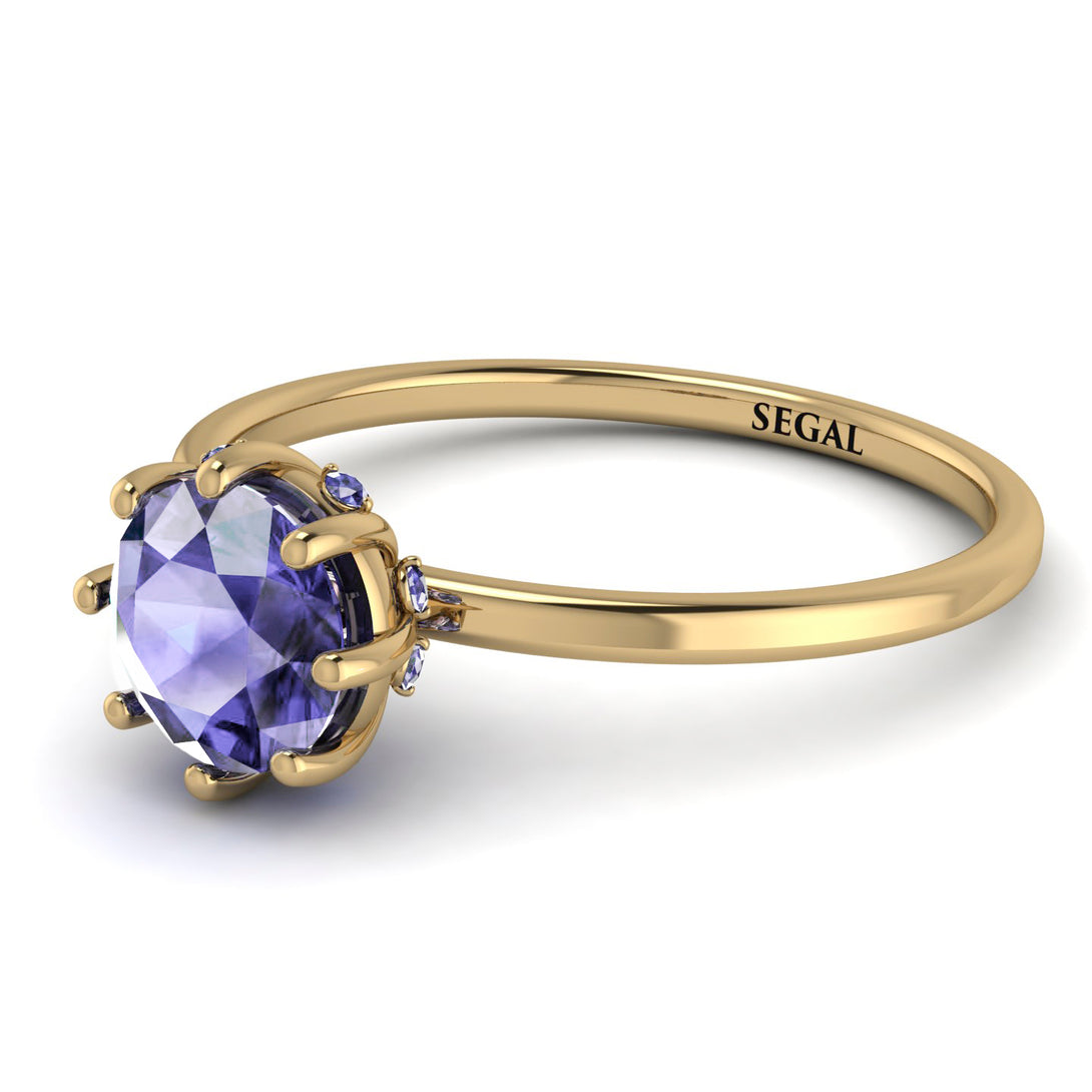 Classic Tanzanite Ring With Hidden Stones - Elliana No. 201