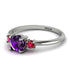 Classic Three Stone Amethyst Engagement Ring - Valentina No. 312