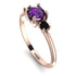 Classic Three Stone Amethyst Engagement Ring - Valentina No. 308 image 2