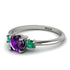 Classic Three Stone Amethyst Engagement Ring - Valentina No. 306