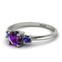 Classic Three Stone Amethyst Engagement Ring - Valentina No. 315