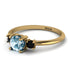Classic Three Stone Aquamarine Engagement Ring - Valentina No. 407