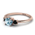 Classic Three Stone Aquamarine Engagement Ring - Valentina No. 408 image 3