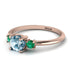 Classic Three Stone Aquamarine Engagement Ring - Valentina No. 405 image 3