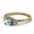 Classic Three Stone Aquamarine Engagement Ring - Valentina No. 401