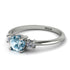 Classic Three Stone Aquamarine Engagement Ring - Valentina No. 403 image 3