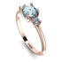 Classic Three Stone Aquamarine Engagement Ring - Valentina No. 402 image 2