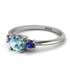 Classic Three Stone Aquamarine Engagement Ring - Valentina No. 415 image 3