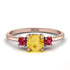 Classic Three Stone ������������������itrine Engagement Ring - Valentina No. 611