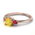 Classic Three Stone ������������������itrine Engagement Ring - Valentina No. 611