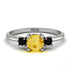 Classic Three Stone ������������������itrine Engagement Ring - Valentina No. 609