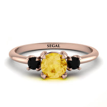 Classic Three Stone ������������������itrine Engagement Ring - Valentina No. 608 image 1