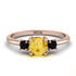 Classic Three Stone ������������������itrine Engagement Ring - Valentina No. 608 image 1