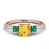 Classic Three Stone ������������������itrine Engagement Ring - Valentina No. 605
