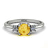 Classic Three Stone ������������������itrine Engagement Ring - Valentina No. 603 image 1