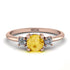 Classic Three Stone ������������������itrine Engagement Ring - Valentina No. 602 image 1