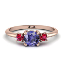 Classic Three Stone Tanzanite Engagement Ring - Valentina No. 211 image 1