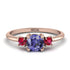 Classic Three Stone Tanzanite Engagement Ring - Valentina No. 211