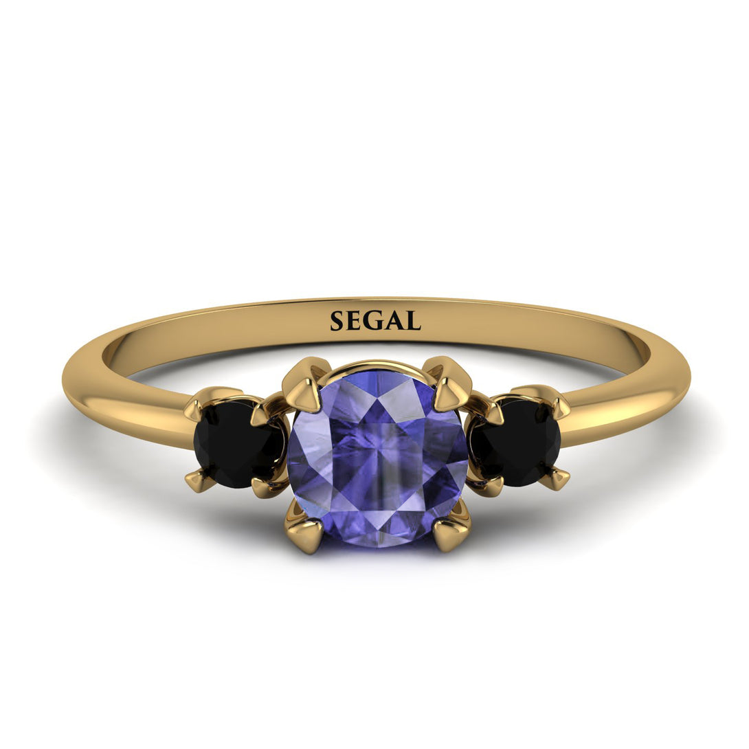 Classic Three Stone Tanzanite Engagement Ring - Valentina No. 207