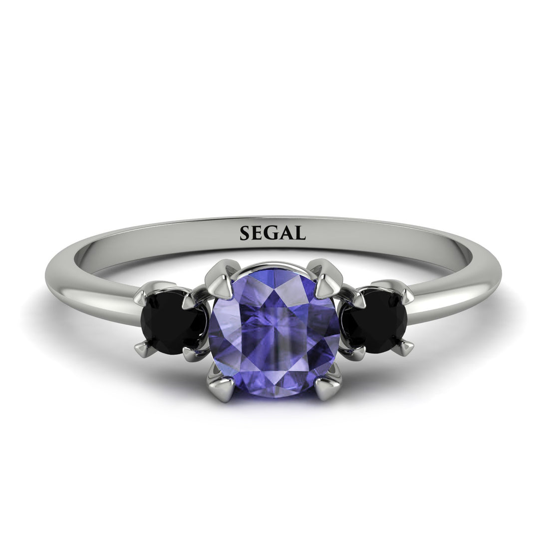 Classic Three Stone Tanzanite Engagement Ring - Valentina No. 209