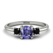 Classic Three Stone Tanzanite Engagement Ring - Valentina No. 209 image 1