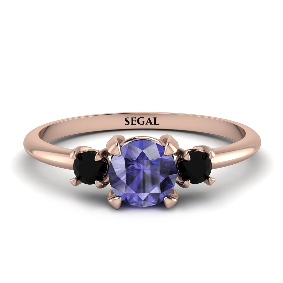 Classic Three Stone Tanzanite Engagement Ring - Valentina No. 208