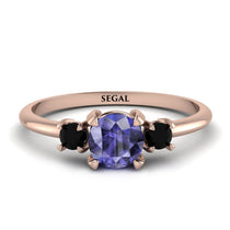 Classic Three Stone Tanzanite Engagement Ring - Valentina No. 208 image 1