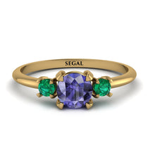 Classic Three Stone Tanzanite Engagement Ring - Valentina No. 204 image 1