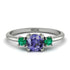 Classic Three Stone Tanzanite Engagement Ring - Valentina No. 206 image 1