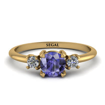 Classic Three Stone Tanzanite Engagement Ring - Valentina No. 201 image 1