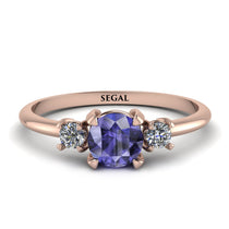 Classic Three Stone Tanzanite Engagement Ring - Valentina No. 202 image 1